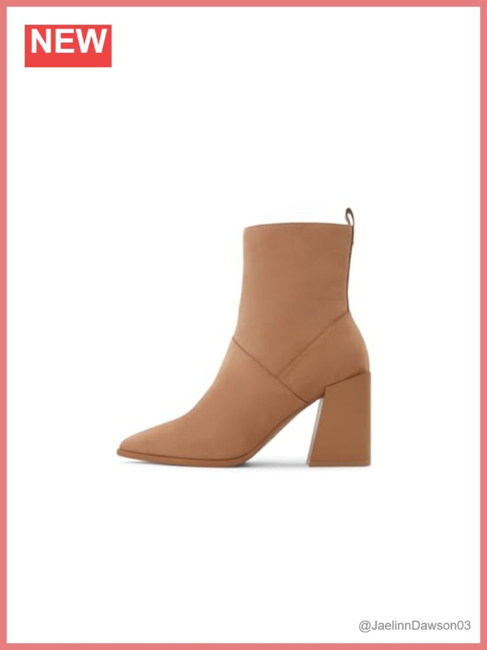 ALDO Bethanny Leather Pointed Toe Block Heel Ankle Bootie